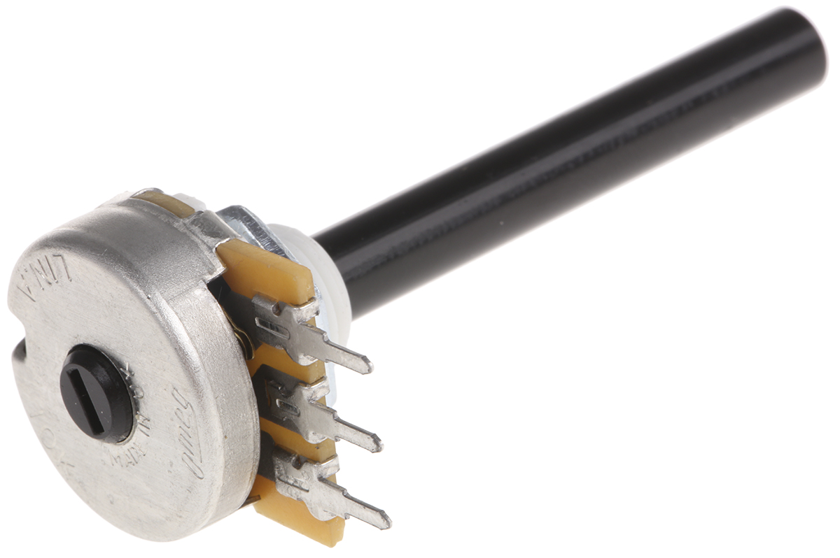 Radiohm POTM 10kΩ Rotary Potentiometer 1-Gang Panel Mount, 05.061.5100