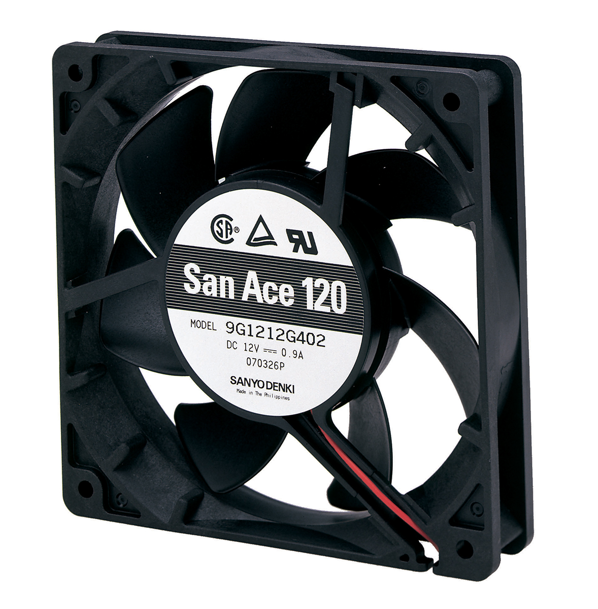 Sanyo Denki 9G Series Axial Fan, 24 V dc, DC Operation, 149.5m³/h, 4.08W, 170mA Max, 120 x 120 x 25mm