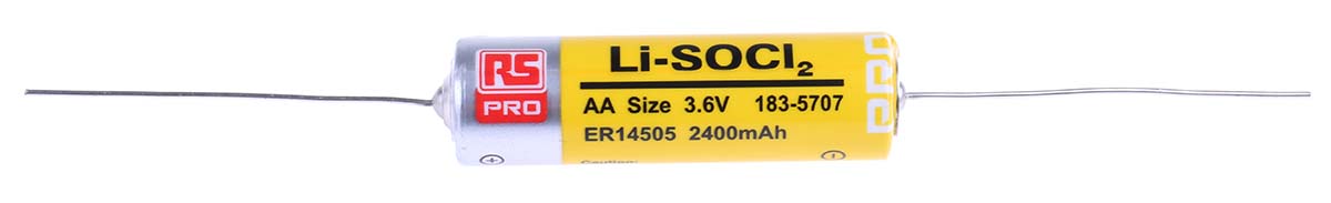 RS PRO Lithium Thionyl Chloride AA Batteries 3.6V