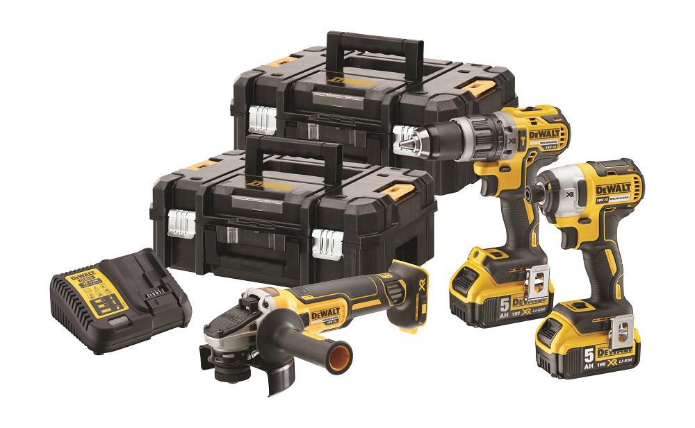 DeWALT DCK384P2T-QW, 18V Cordless Power Tool Kit, Type C - Euro Plug