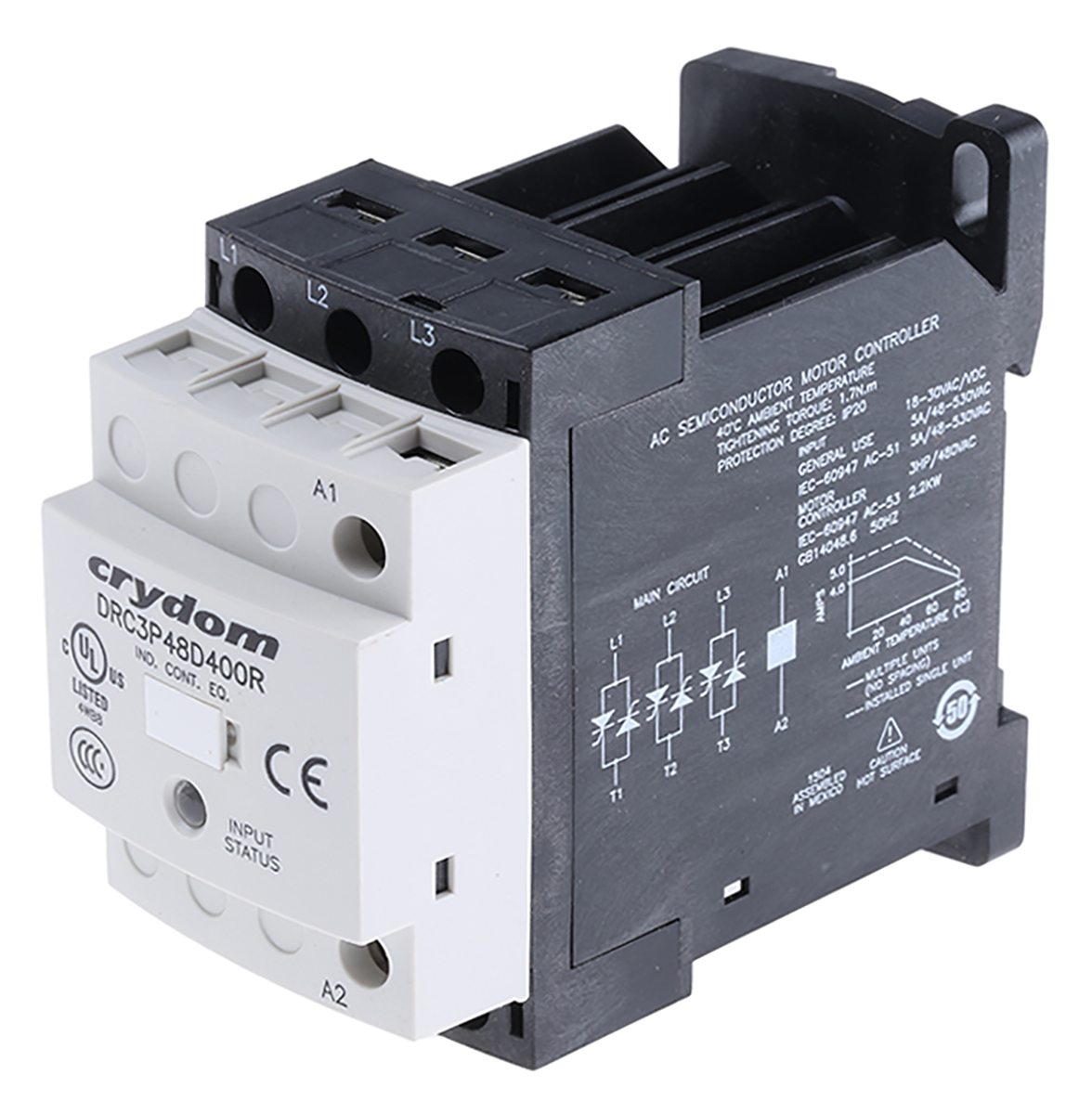 Sensata Crydom DRC Series Solid State Relay, 4.8 A Load, DIN Rail Mount