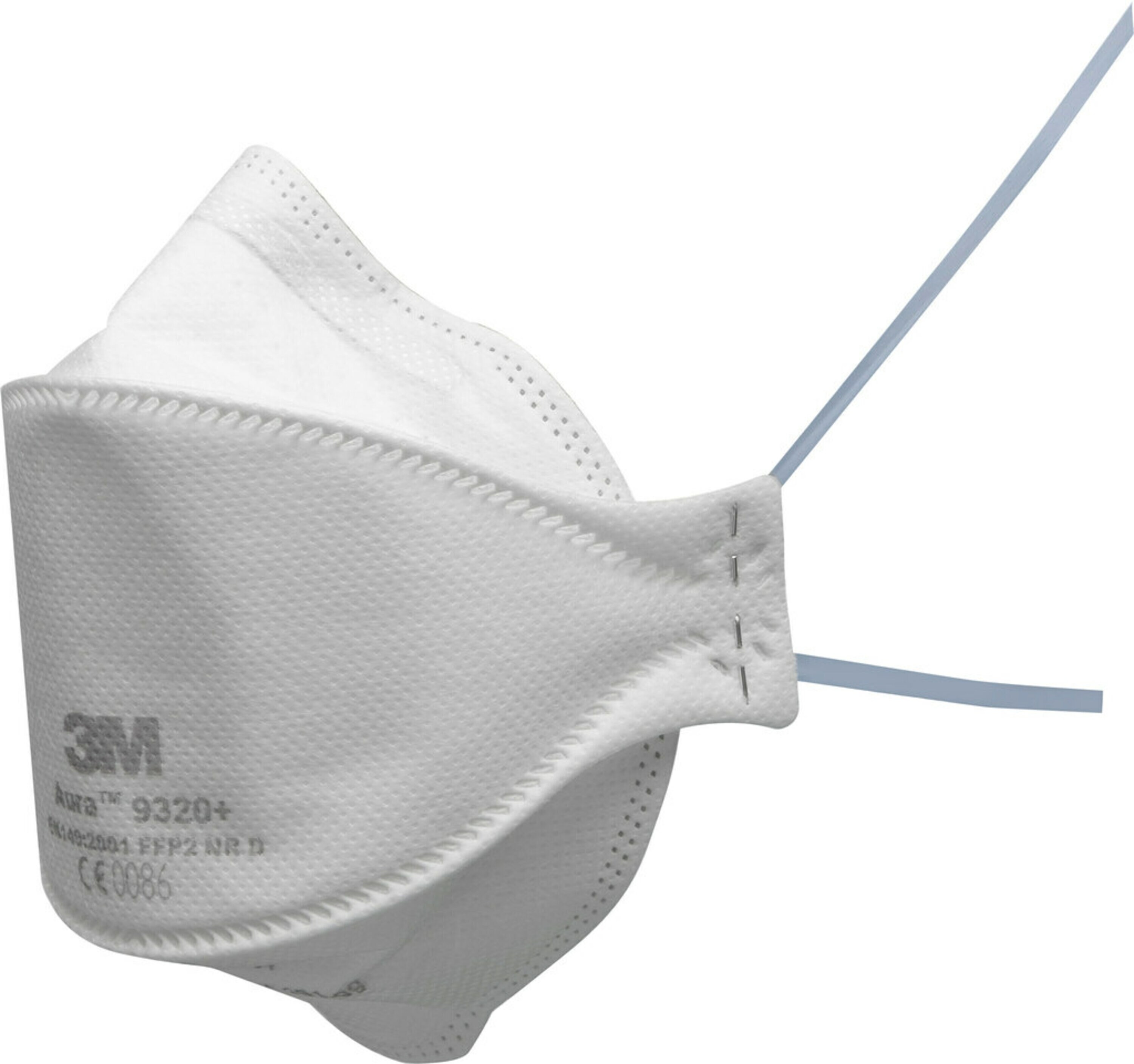 3M 7100258910 Series Disposable Face Mask, FFP2, Non-Valved, Fold Flat