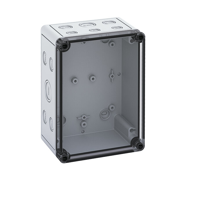 Spelsberg TK Series Grey Polystyrene Enclosure, IP66, IK07, Transparent Lid, 180 x 130 x 90mm