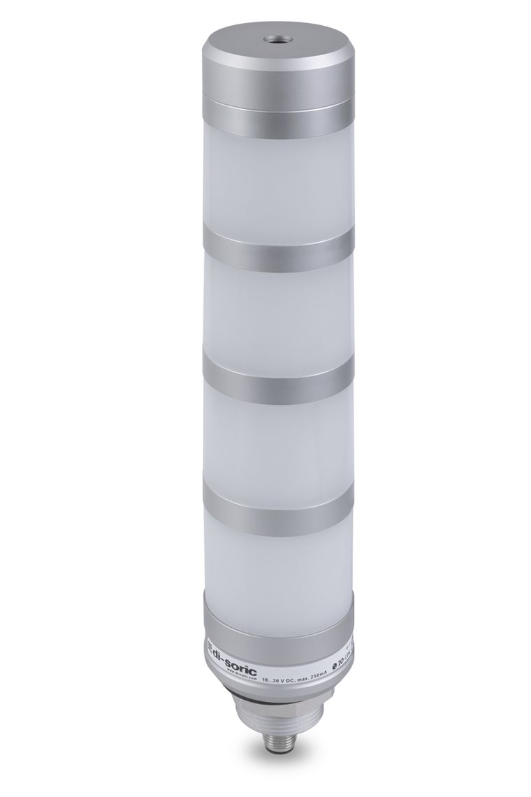 Di-Soric SBT-F-BGYR Series Red/Yellow/Green/Blue Buzzer Signal Tower, 4 Lights, 24 V, M30