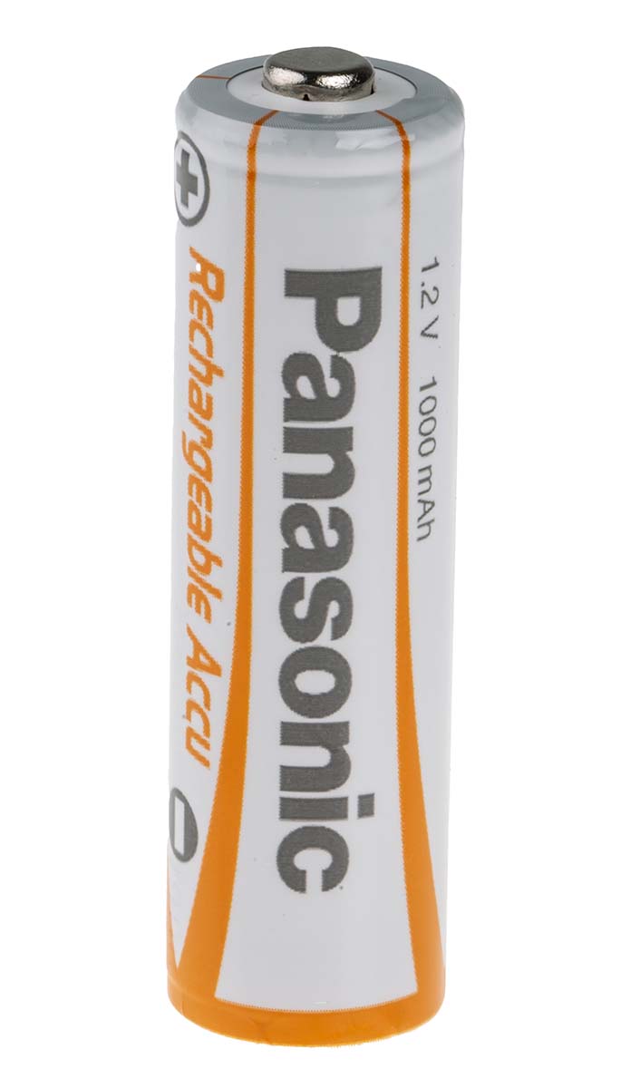 Panasonic AA NiMH Rechargeable AA Batteries, 1Ah, 1.2V - Pack of 4