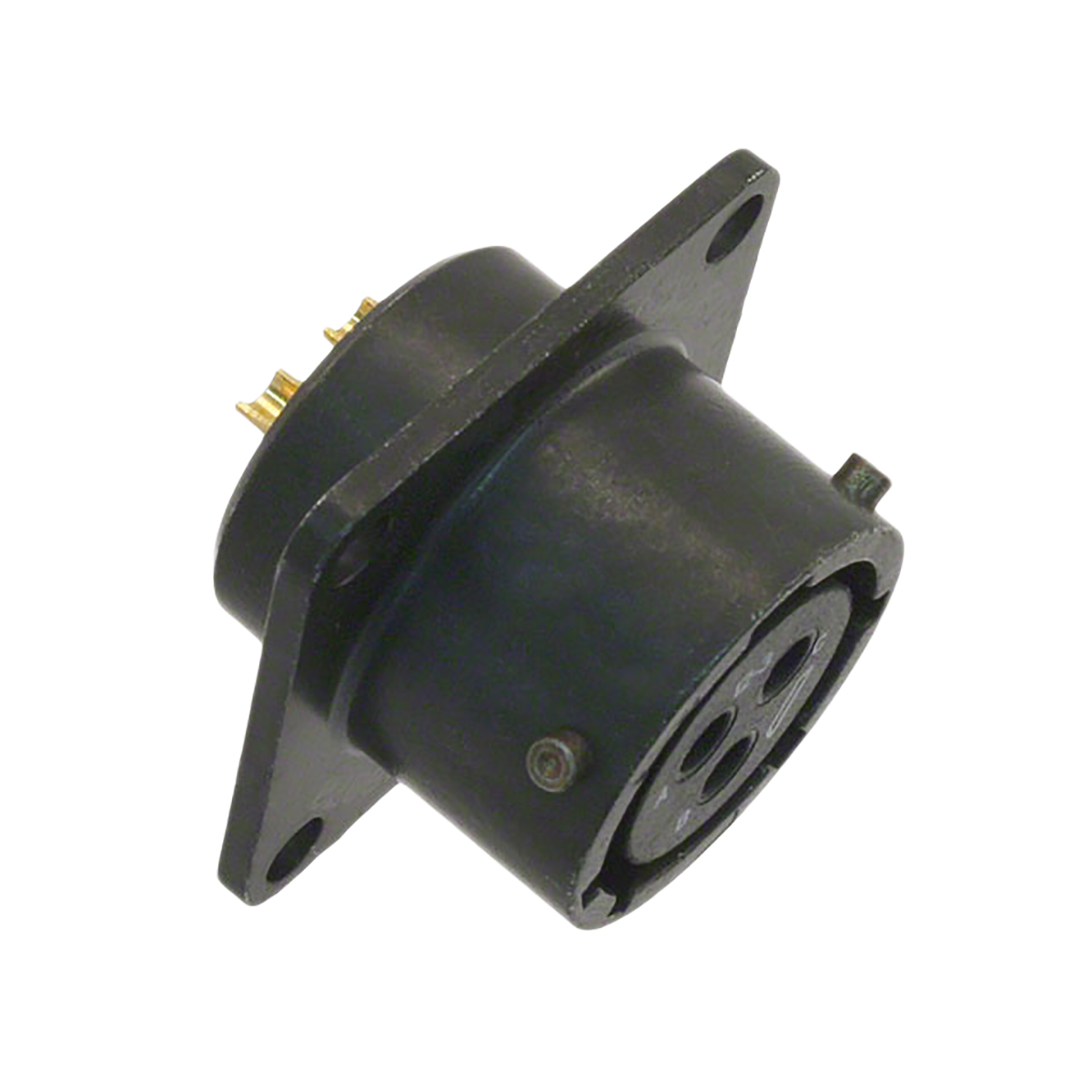 Amphenol Socapex, PT, Copper Alloy 3 Way Panel Mount MIL Spec Circular Connector ReceptacleGreen, Socket Contacts,Shell