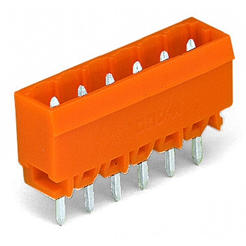WAGO 231 Series Straight Horizontal and Vertical Mount PCB Header, 4 Contact(s), 5.08 mm Pitch, 1 Row, Shrouded