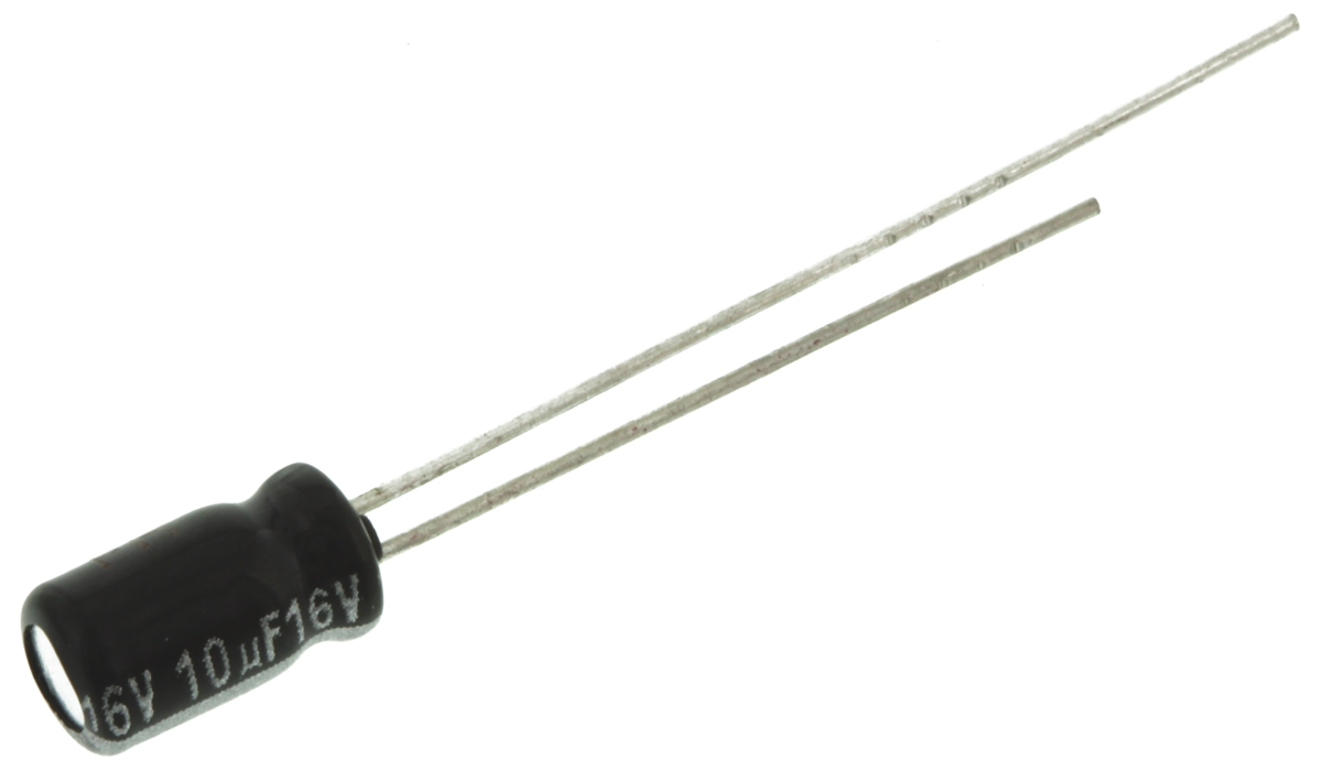 Panasonic 10μF Aluminium Electrolytic Capacitor 16V dc, Radial, Through Hole - EEAGA1C100