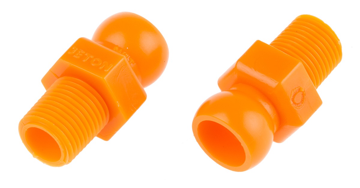 RS PRO Acetal Copolymer 1/8in NPT Connector