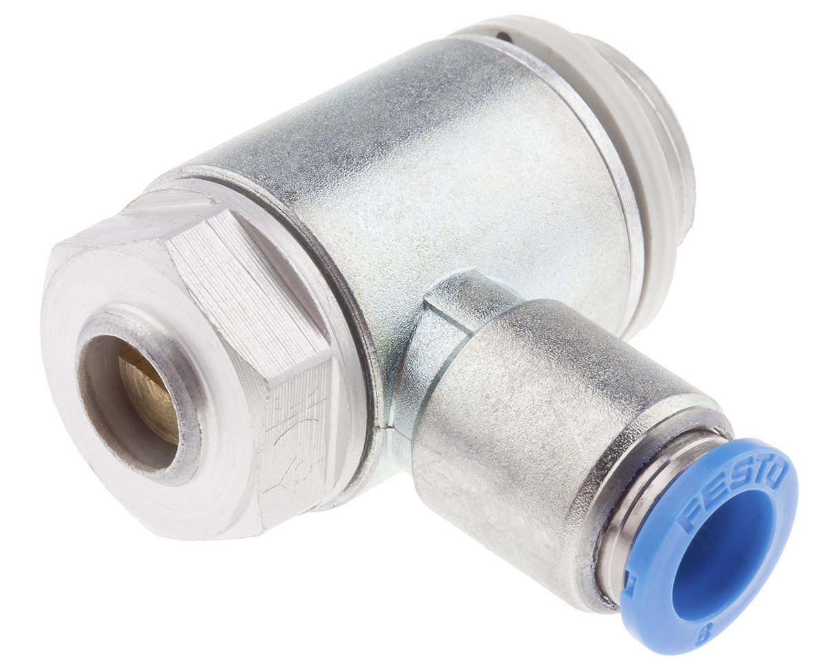 Festo GRLA Series Tube Exhaust Valve, 8mm Tube Inlet Port x G 3/8 Outlet Port, 193150