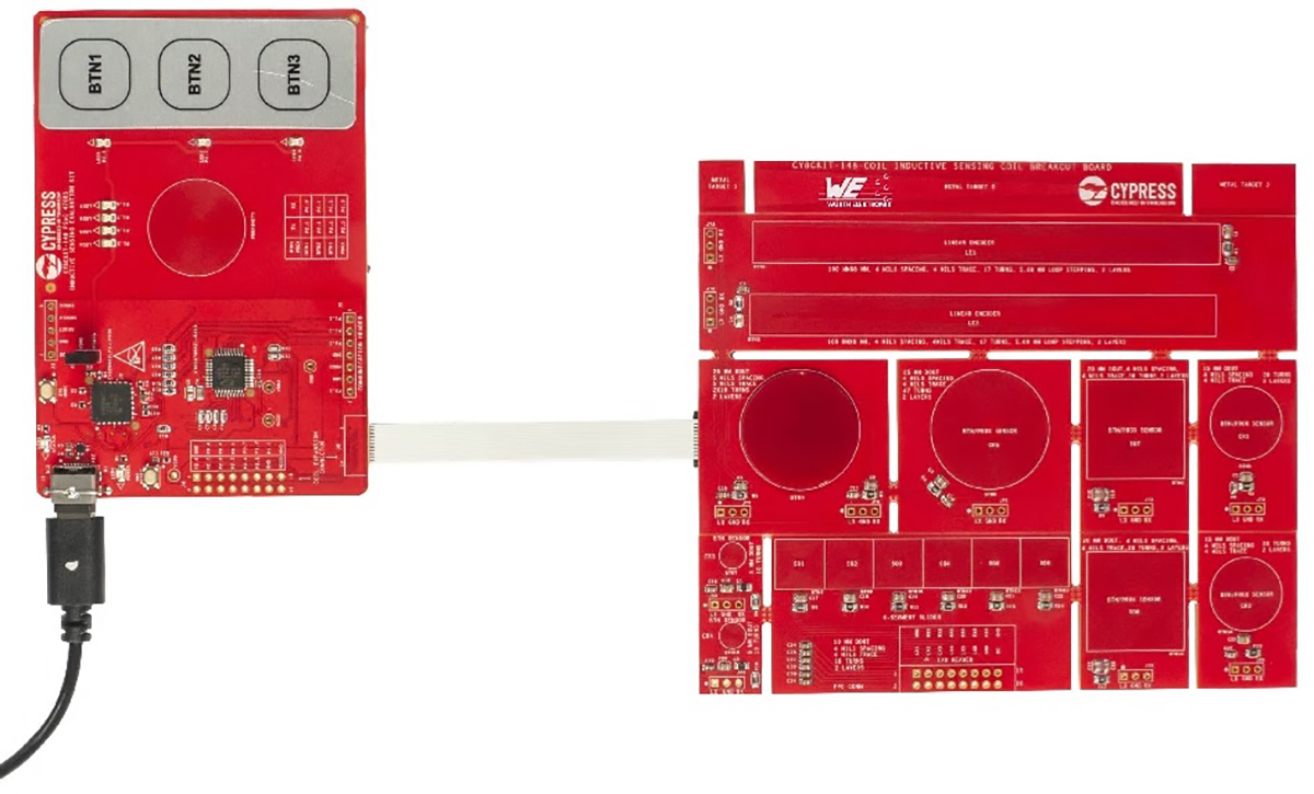 Infineon MagSense Inductive-Sensing Coil Breakout Board Microcontroller Evaluation Kit CY8CKIT-148-COIL