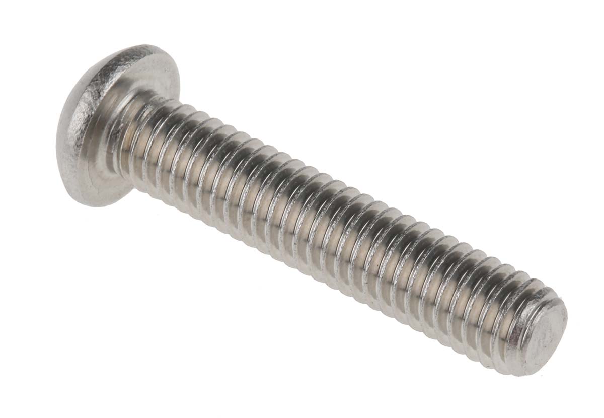 RS PRO Stainless Steel Hex Socket Button Screw, ISO 7380, M6 x 30mm