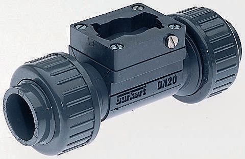 Burkert Plastic Pipe Fitting, Straight Flow Adapter, Rc 1in