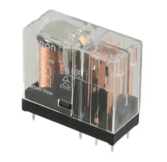 Omron PCB Mount Non-Latching Relay, 5V dc Coil, 3A Switching Current, DPDT
