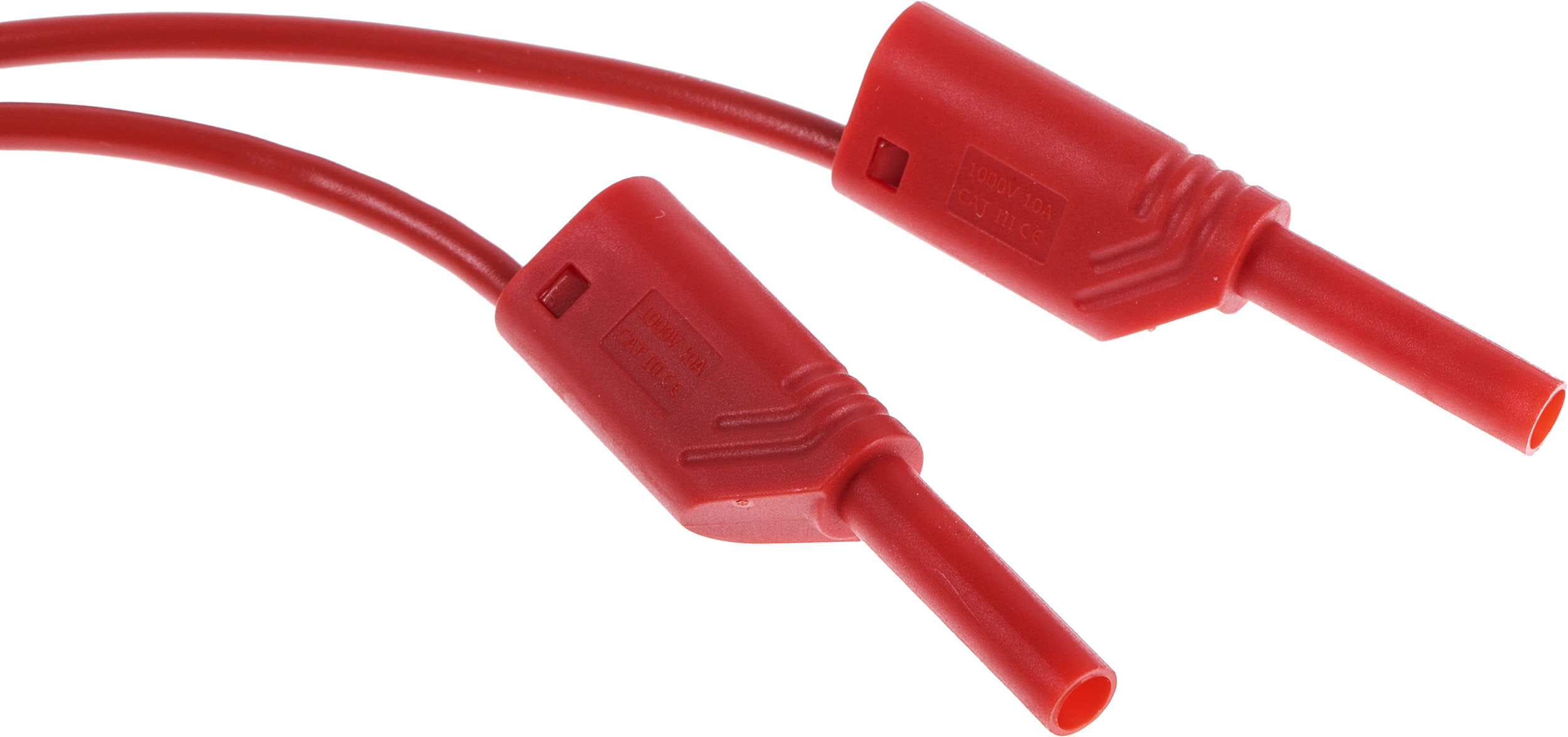 Hirschmann Test & Measurement 2 mm Connector Test Lead, 10A, 1000V ac/dc, Red, 2m Lead Length