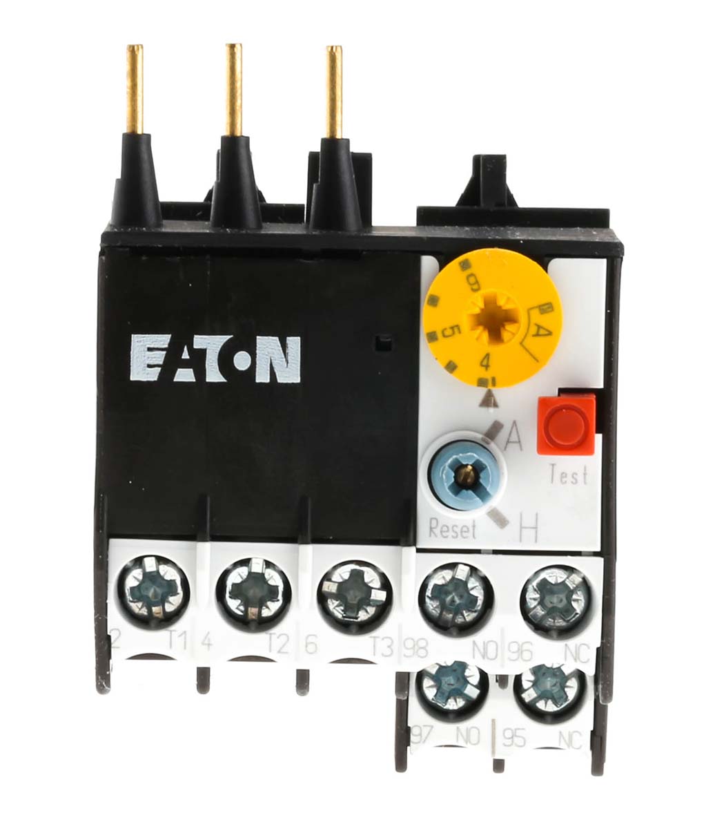 Eaton ZE Overload Relay 1NO + 1NC, 4 → 6 A F.L.C, 6 A Contact Rating, 6 W, 600 V ac