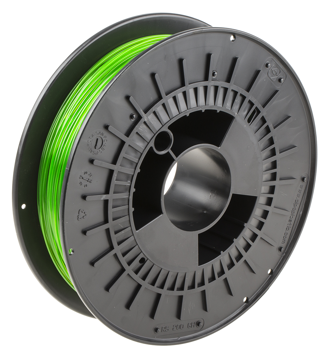RS PRO 1.75mm Translucent Green PET-G 3D Printer Filament, 500g