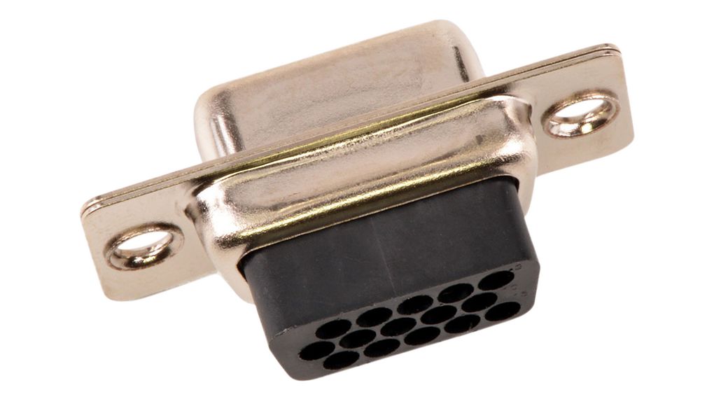 FCT from Molex 173113 15 Way Panel Mount D-sub Connector Socket, 1.98mm Pitch