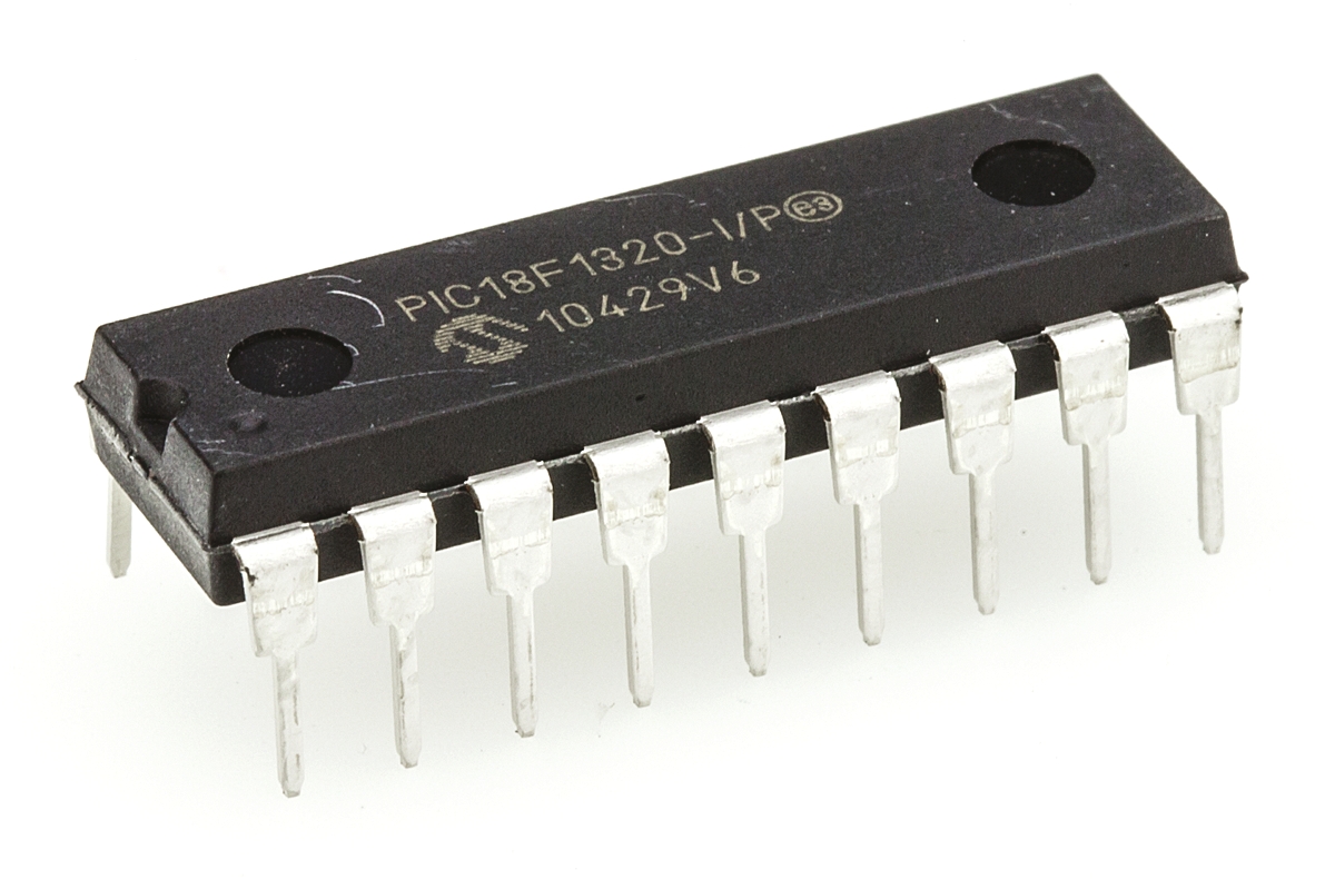 Microchip PIC18F1320-I/P, 8 bit PIC, PIC18F1320 Microcontroller, 40 MHz, 8kB FLASH, 18-Pin PDIP