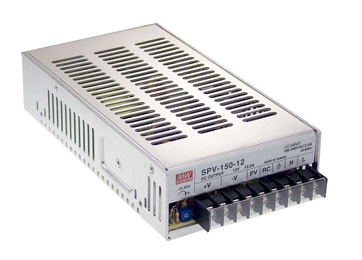 MEAN WELL Switching Power Supply, SPV-150-12, 12V dc, 12.5A, 150W, 1 Output, 124 → 370 V dc, 88 → 264 V