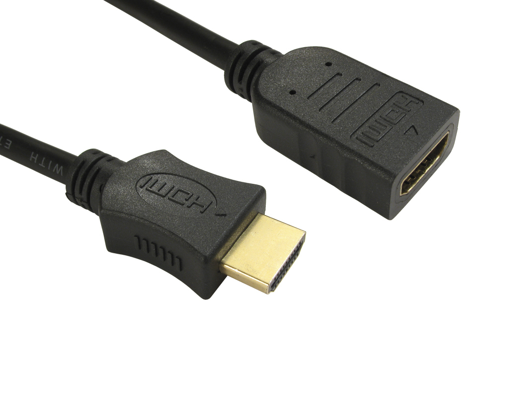 RS PRO, 2m Male HDMI to Female HDMI 4K