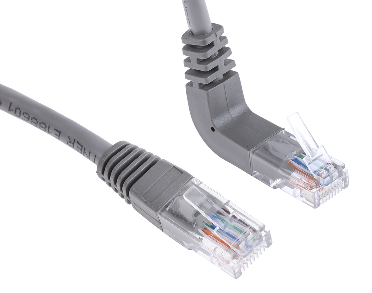 RS PRO, 2m Cat5e, Grey RJ45 to Male RJ45 Male, U/UTP Unshielded, Terminated PVC Sheath