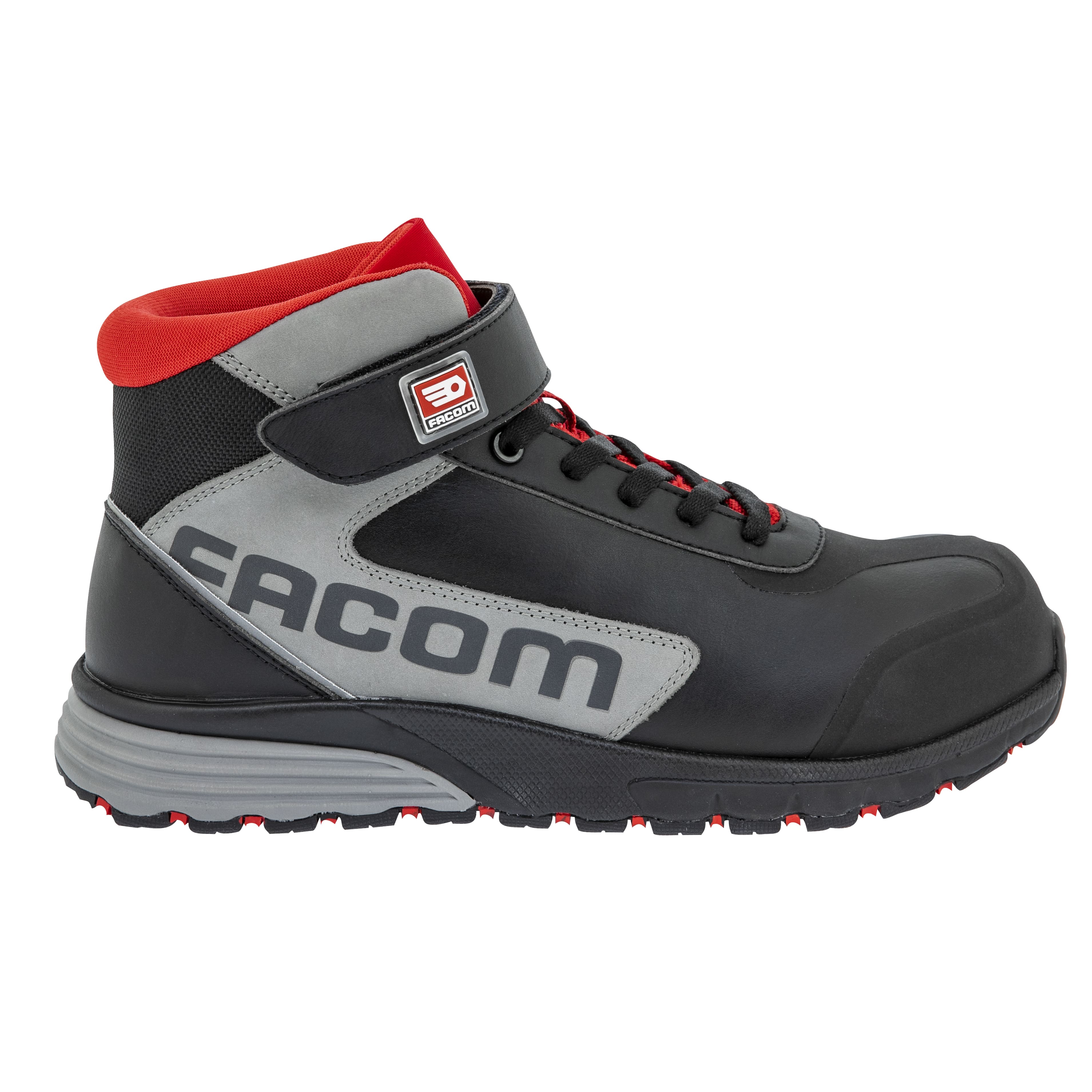 Parade Shikan Unisex Black, Grey, Red Composite Toe Capped Safety Shoes, UK 8, EU 42
