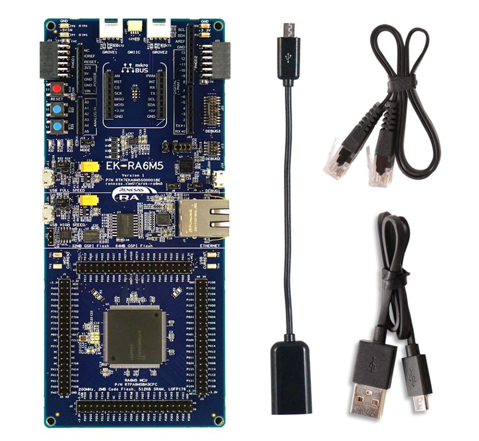 Renesas Electronics Evaluation Kit for RA6M5 32 Bit Microcontroller Evaluation Kit RTK7EKA6M5S00001BE