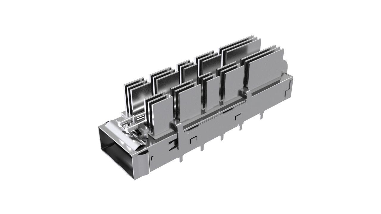 Amphenol Communications Solutions QSFP-DD I/O Connector Plug 76-Position, UE36C1622106A4A