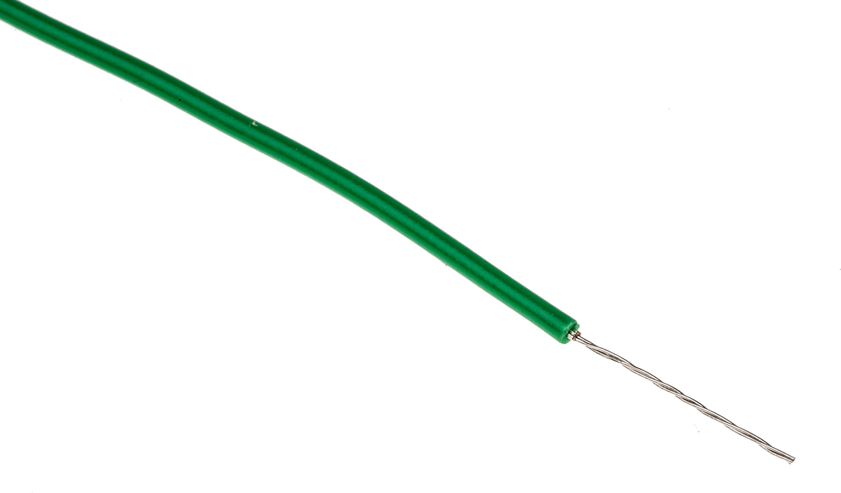 Alpha Wire Hook-up Wire PVC Series Green 0.23 mm² Harsh Environment Wire, 24 AWG, 7/0.20 mm, 304m, PVC Insulation, 3050