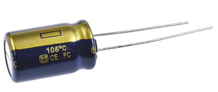 Panasonic 47μF Aluminium Electrolytic Capacitor 50V dc, Radial, Through Hole - EEUFC1H470B