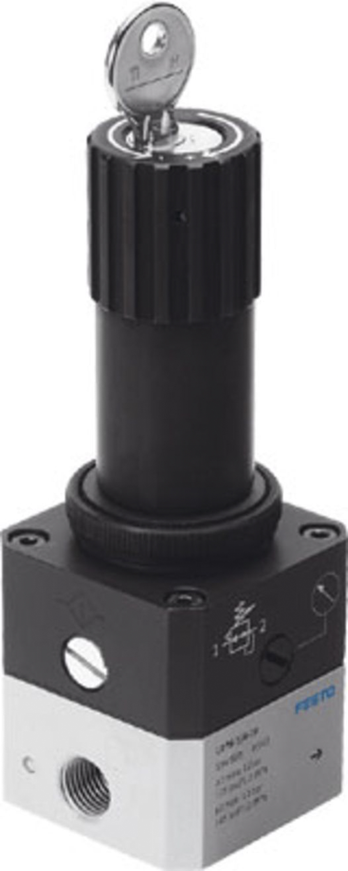 Festo G 1/4 Pneumatic Regulator - 0.05bar to 0.7bar, 12bar max. input, 194690