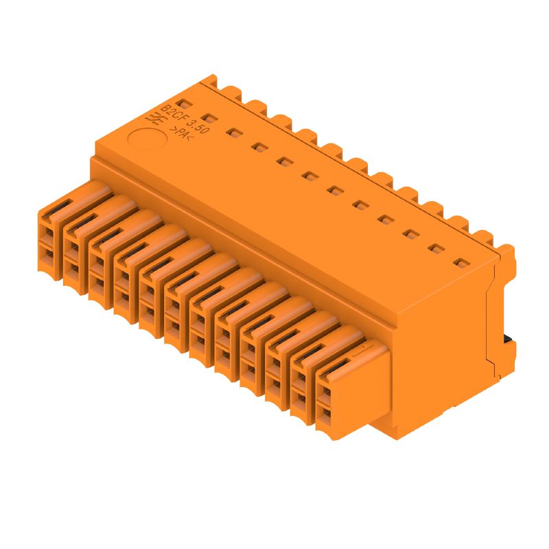 Weidmüller, 3.5mm Pitch, OMNIMATE B2CF, 24 Way, , Pluggable Terminal Block, Plug, PCB Mount, Push In Termination,