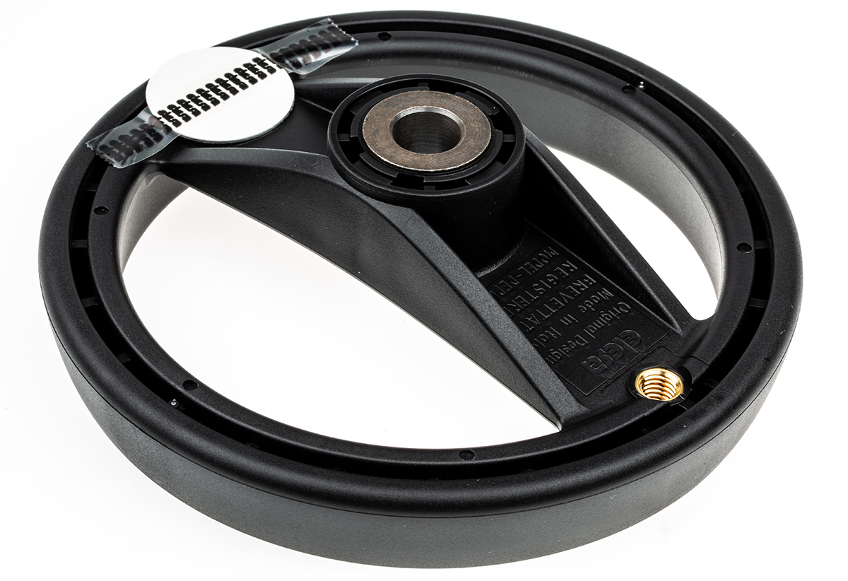 Elesa Black Technopolymer Hand Wheel, 160mm diameter