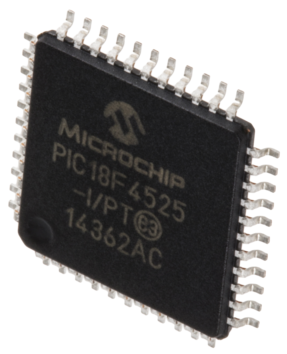 Microchip PIC18F4525-I/PT, 8 bit PIC, PIC18F4525 Microcontroller, 48 MHz, 48kB FLASH, 44-Pin TQFP