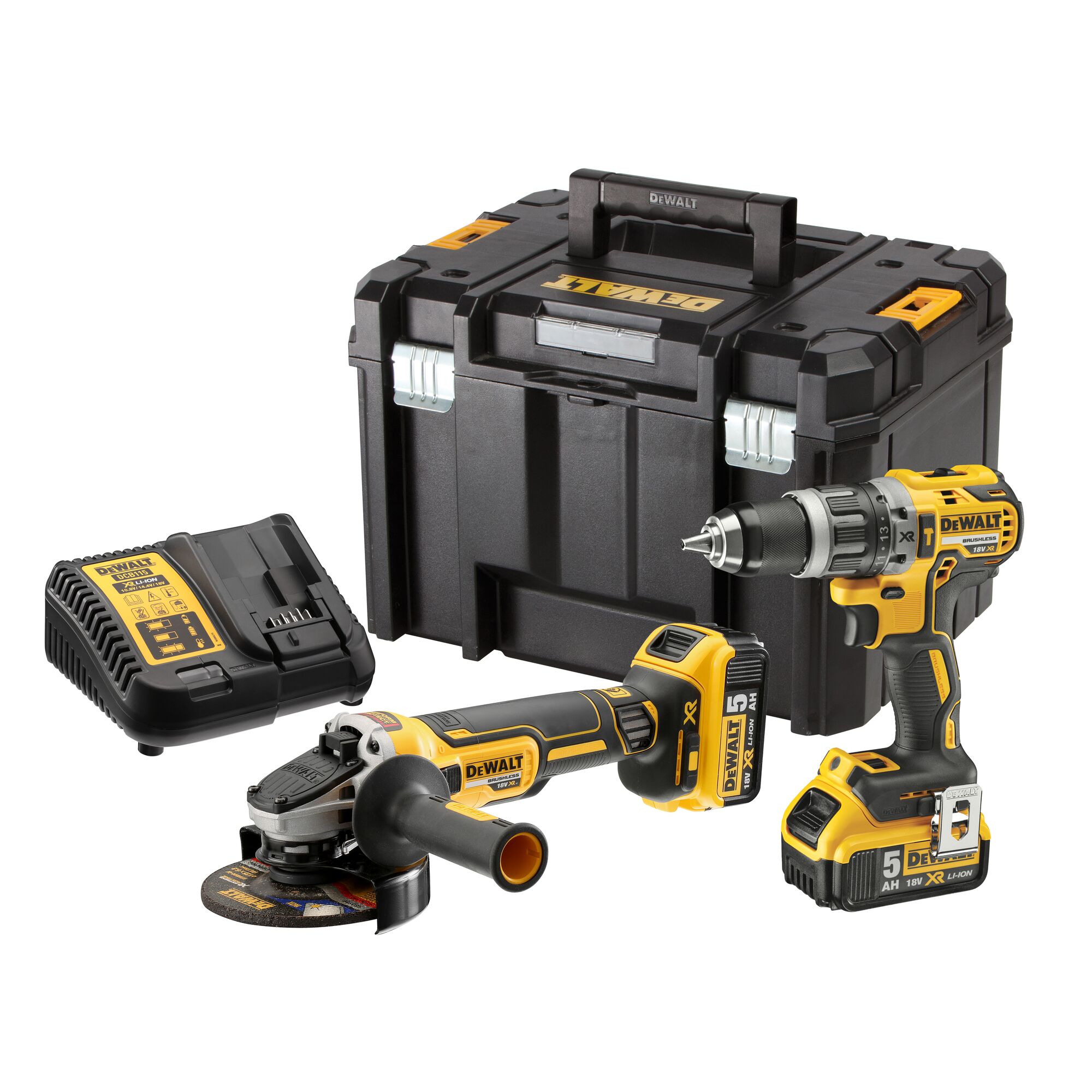 DeWALT DCK2080P2T-QW, 18V Cordless Power Tool Kit, Type C - Euro Plug