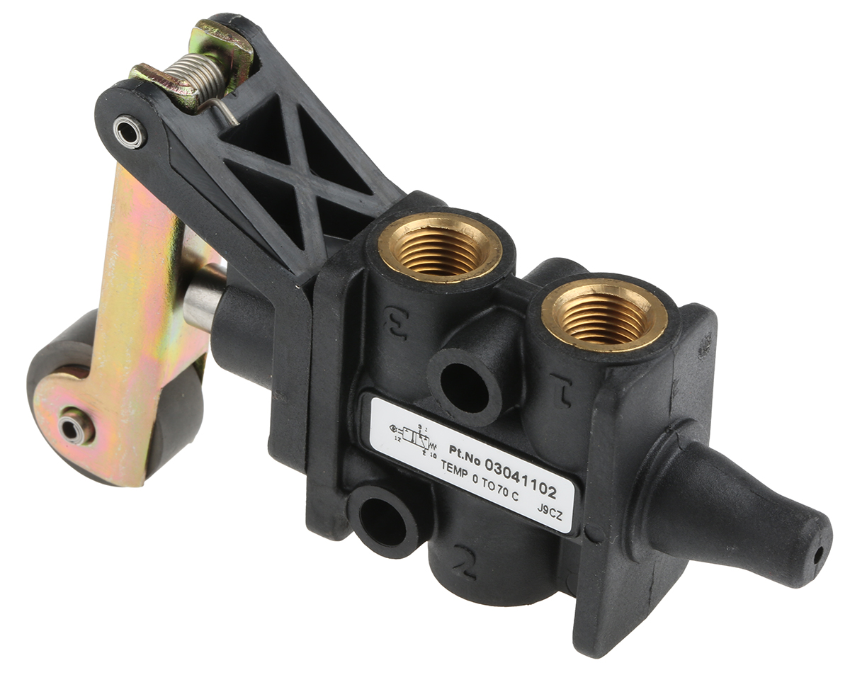 Norgren Roller 3/2 Pneumatic Manual Control Valve Super X Series, G 1/8, 1/8in, III B