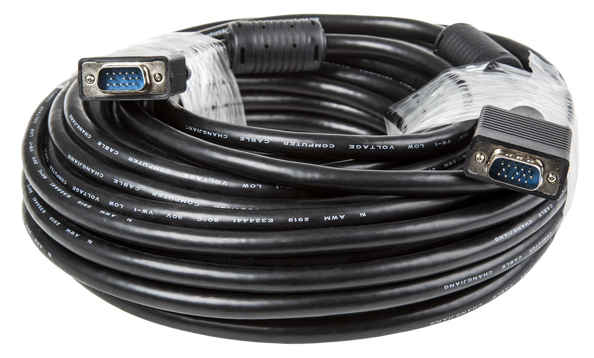 Roline Male VGA to Male VGA Cable, 20m Black