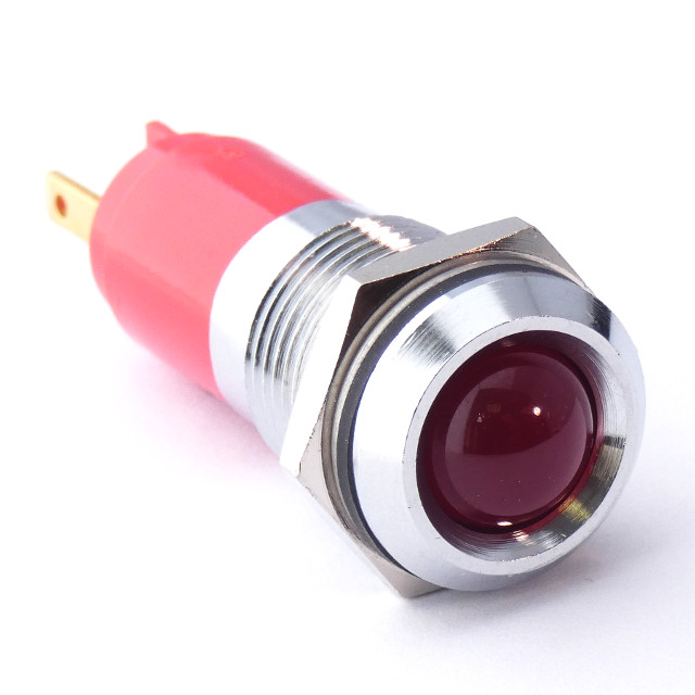 CML Innovative Technologies 1921X Series Red Panel Mount Indicator, 24V c.a., 14mm Mounting Hole Size, Solder Tab