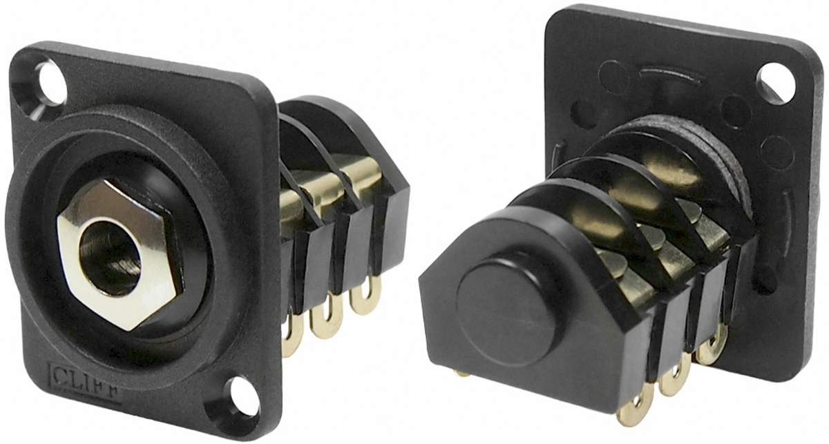 RS PRO Jack Connector 6.35 mm Panel Mount Stereo Socket, 3Pole