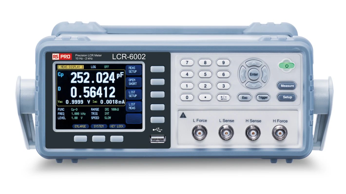RS PRO LCR-6002 Bench LCR Meter 9.9mF, 99 MΩ, 9999H