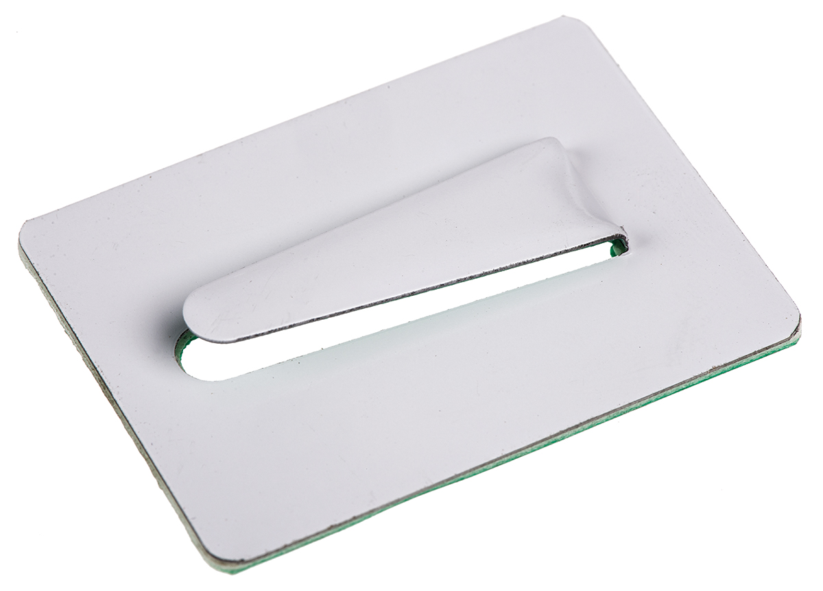 HellermannTyton White Electroplated Steel Cable Clip, 16mm Max. Bundle