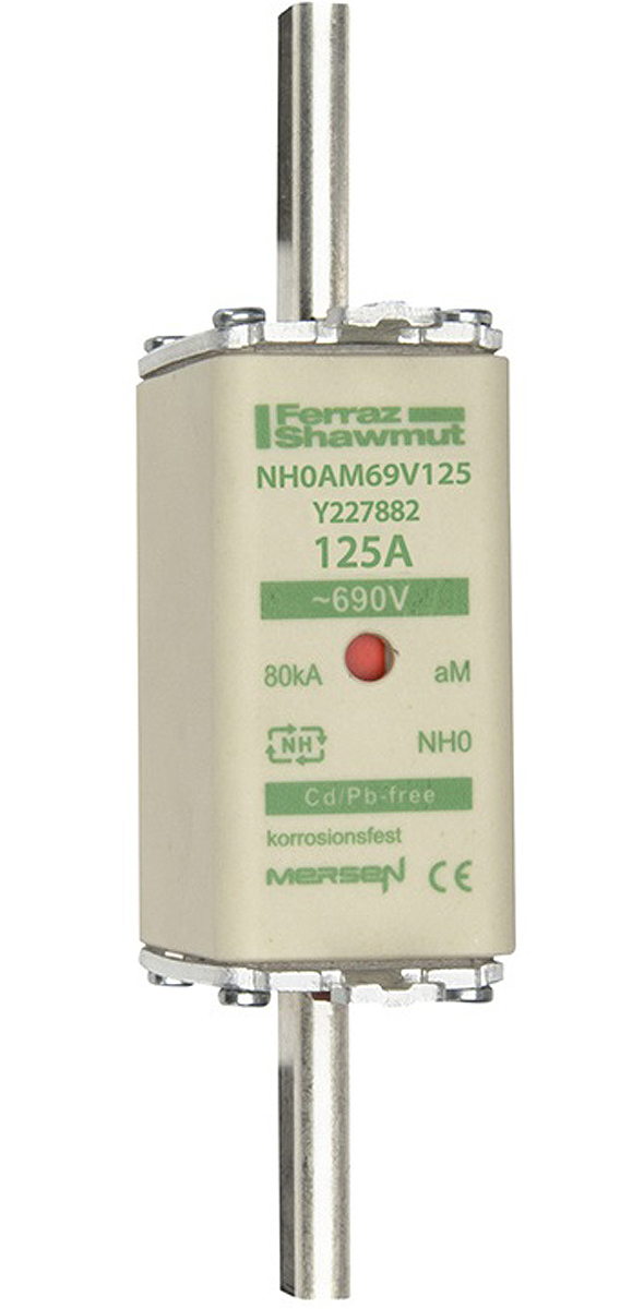 Mersen 125A NH Fuse, NH0, 690V ac