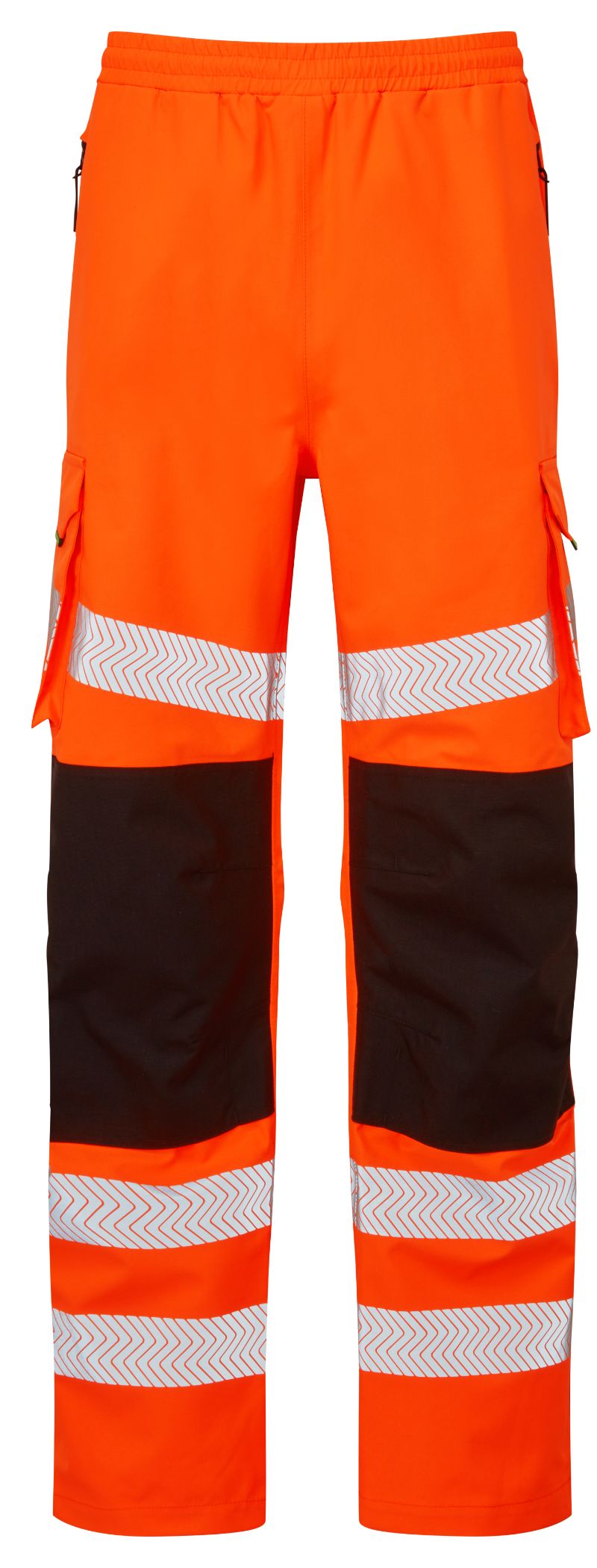 PULSAR LFE907 Orange Hi Vis Trouser Hi-Vis, Waterproof, Windproof 37/39 in Leg Length 31in
