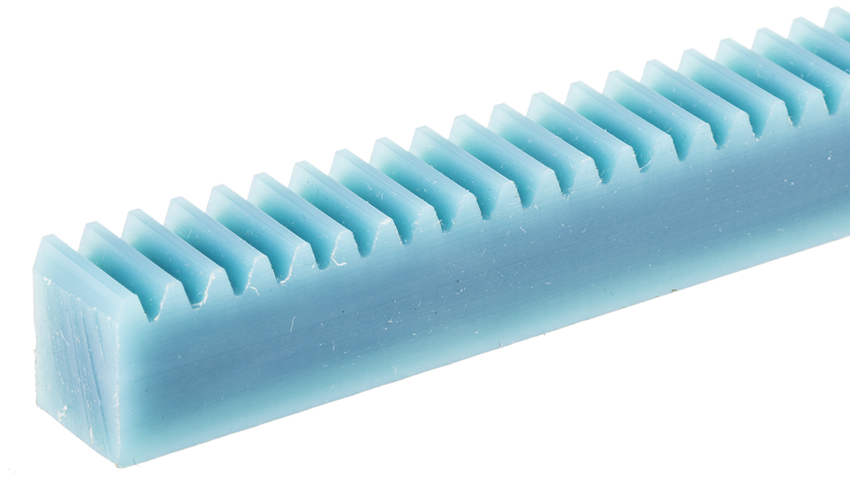 RS PRO 1 Nylon Gear Rack, 500mm Long , 160 Teeth , 10mm Face Width