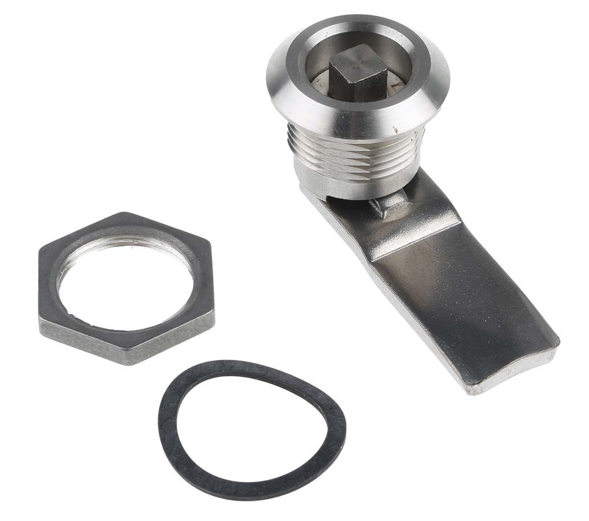 Steinbach & Vollman Stainless Steel Square Lock, 20mm Panel-to-Tongue, 20.2 x 20.2mm Cutout, Key Unlock