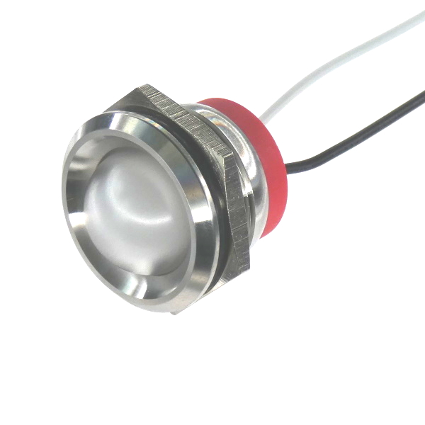CML Innovative Technologies PL22SL Series White Panel LED, 240V, 22mm Mounting Hole Size, Lead Wires Termination, IP67