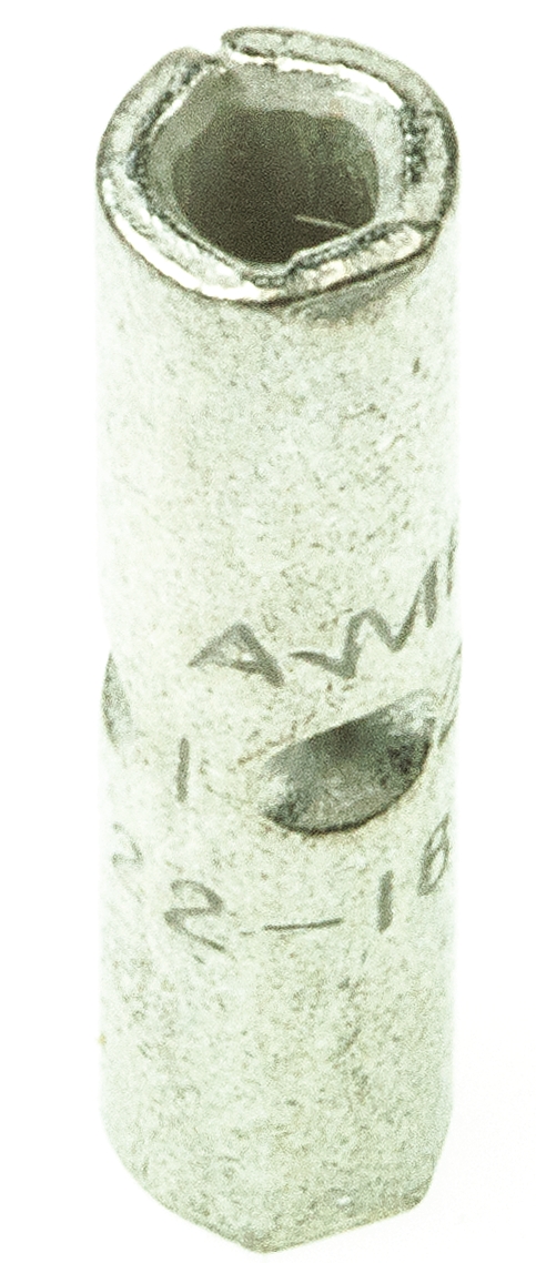 TE Connectivity, SOLISTRAND Butt Splice Connector, Uninsulated, Tin 22 → 16 AWG