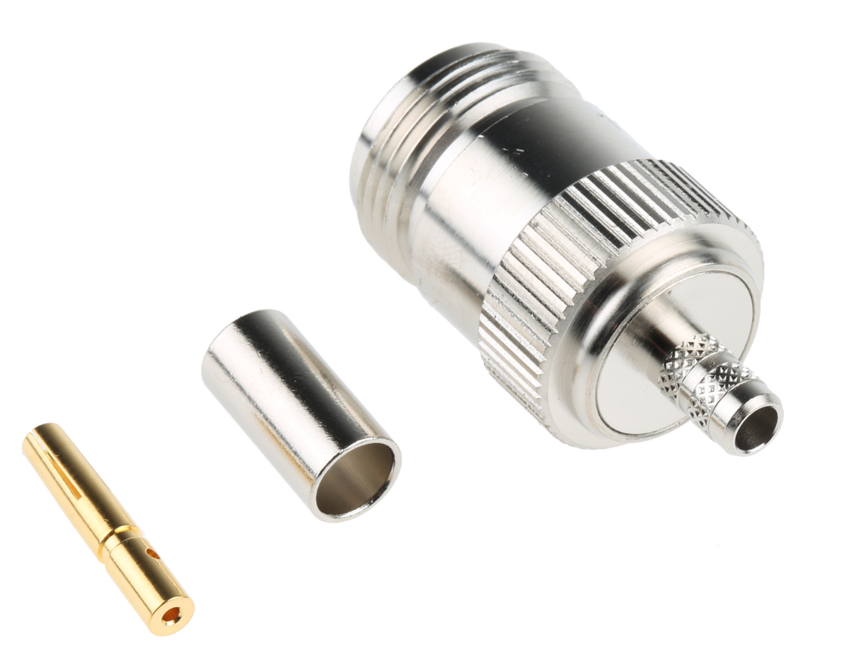 Amphenol RF, Jack Cable Mount N Connector, 50Ω, Crimp Termination, Straight Body