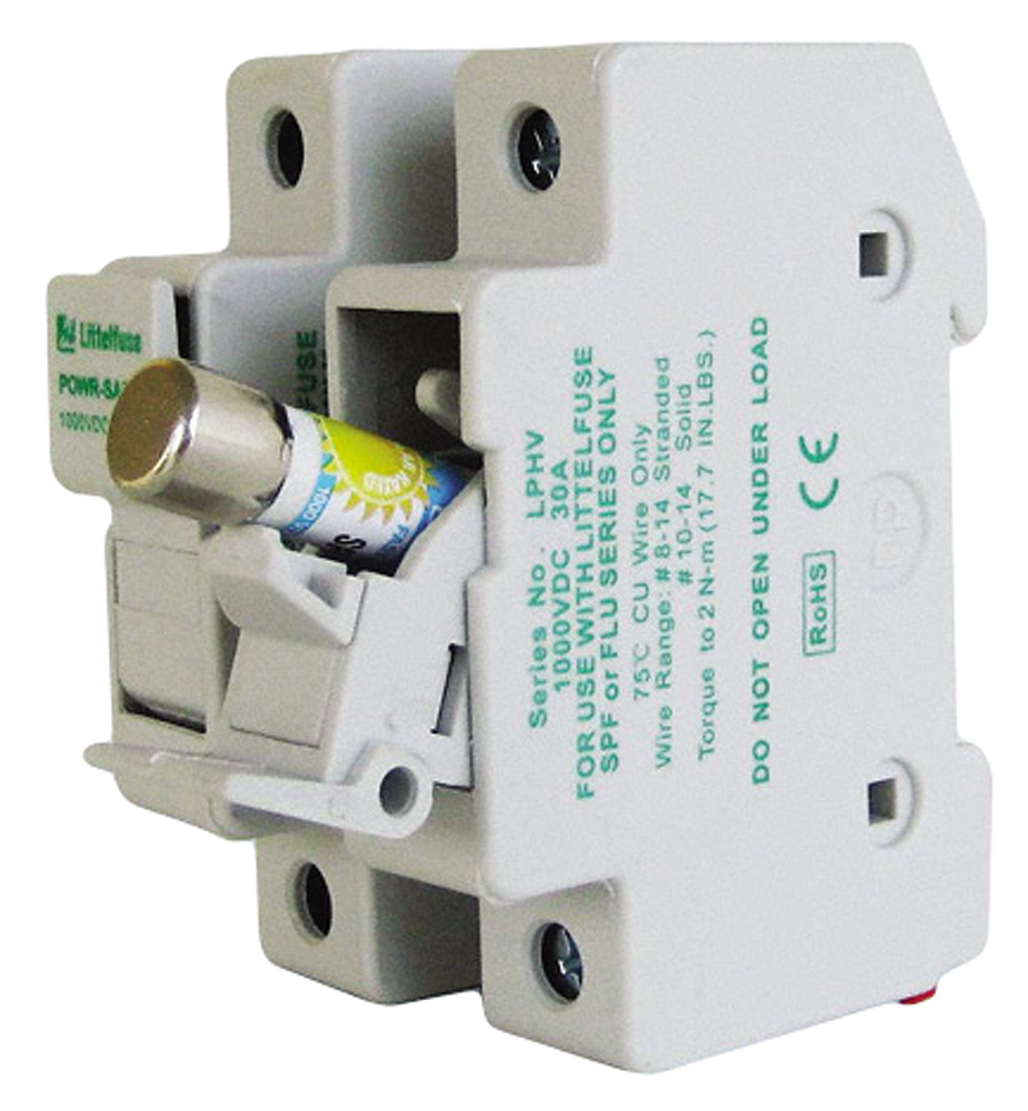 Littelfuse 30A Rail Mount Fuse Holder for 10 x 38mm Fuse, 1P, 1kV